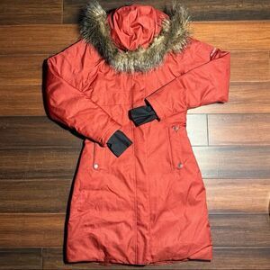Columbia Women's Red Fur-Trimmed Ski Jacket